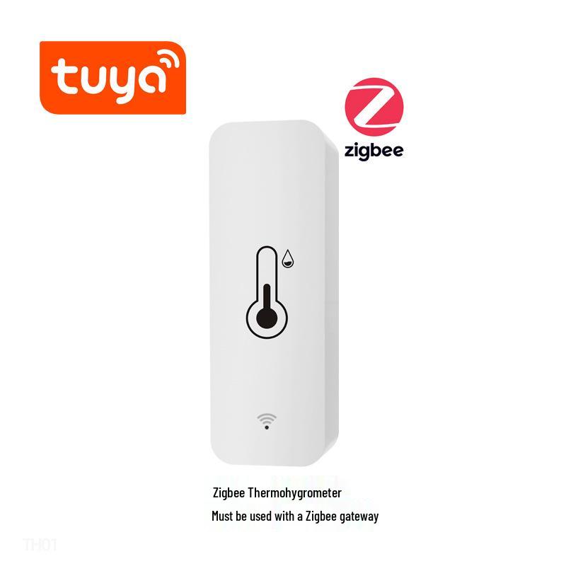 Tuya WiFi Temperature & Humidity Detector: Smart Indoor Zigbee Thermohygrometer.