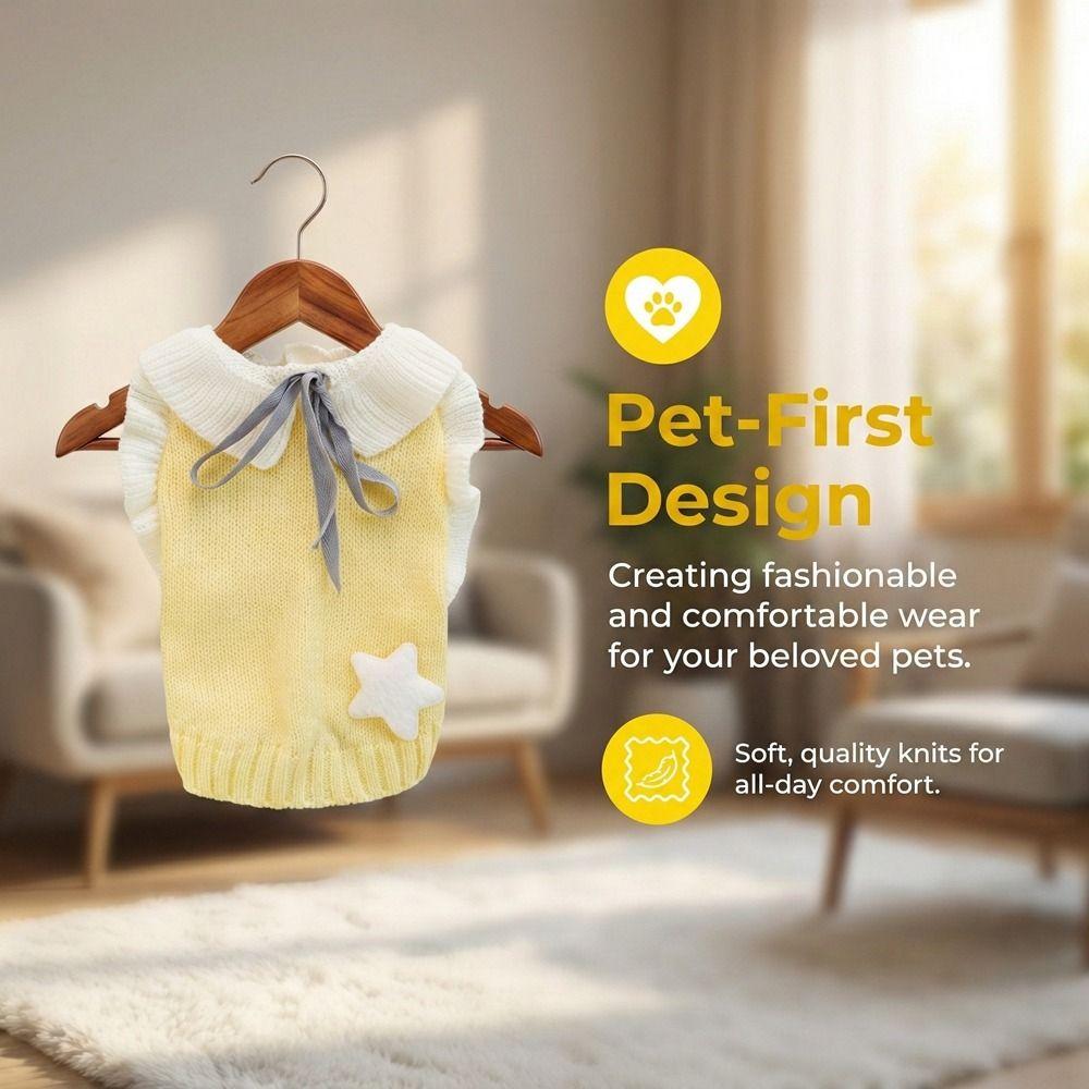 Soft Puppy Pullover Princess Style Dog Lapel Dress Cute Two Legs Dog Clothes  Spring Autumn