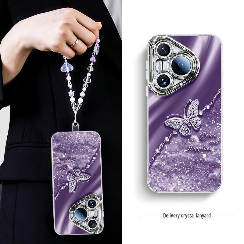 

Чехол для телефона Huawei Pura70 Pro+ с объективом Pura70, Полная защита для P60 и P50, Включает шнурок Huawei P50 Pro