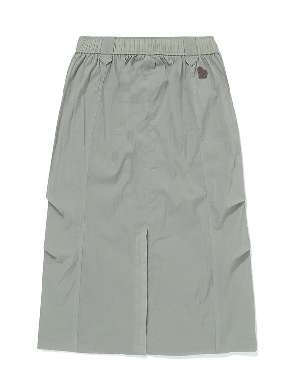 BBC EARTH W String Parachute Skirt_Olive