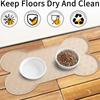 Dog Food Mat Anti-Slip Silicone Thicker Pet Placemat Waterproof Feeder Pad with Raised Edge Puppy Feeding Mats
