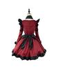 YZZYQQ Alice Princess Maid Cafe School Festival Uniform Little Devil Maid Anime Idol Cute Outfit with Gothic Lolita Wine Size 2XL Women's Costume,