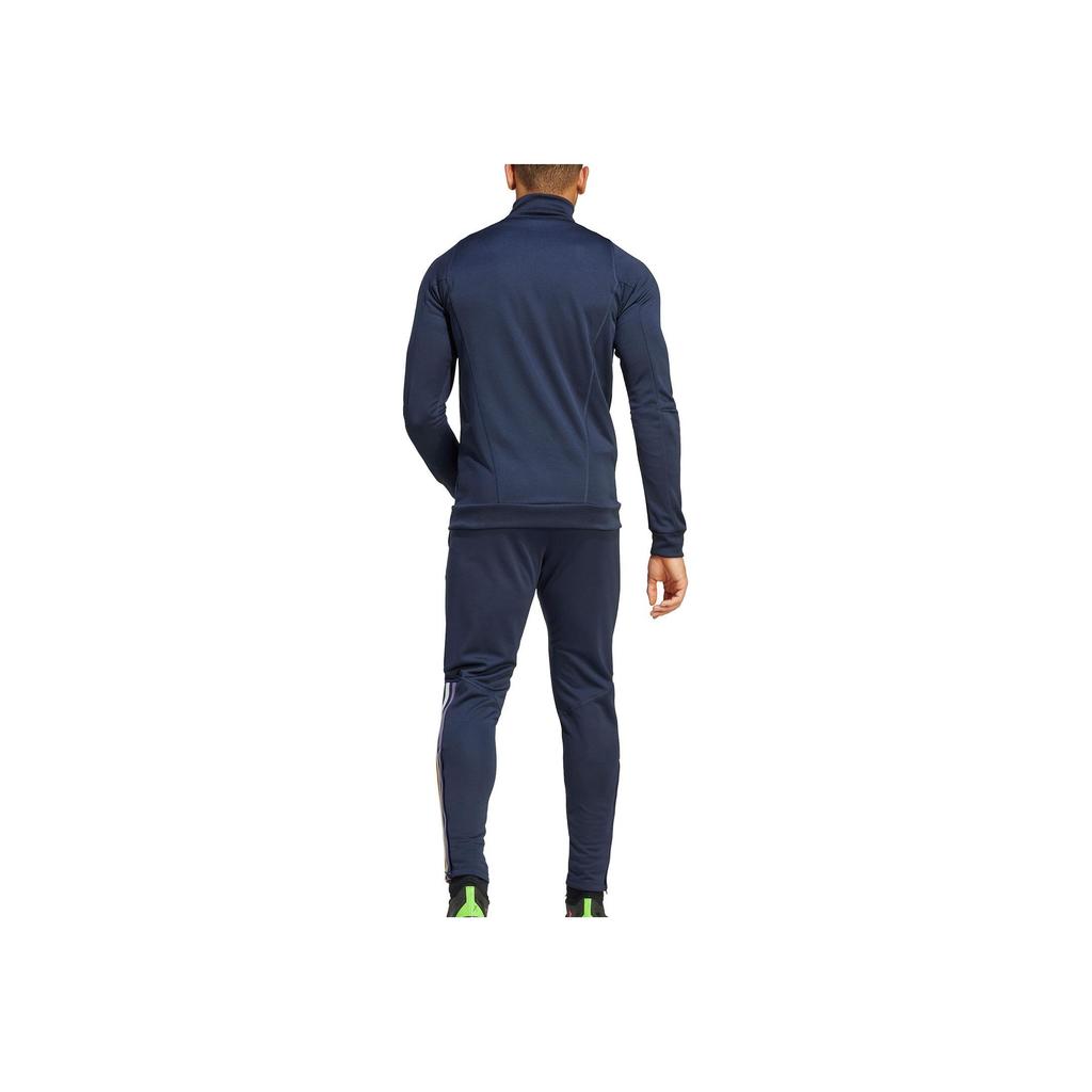 adidas Logo Letter Stand Collar Zipper Long Sleeve Casual Sports Suit Men Suit Blue IB0866