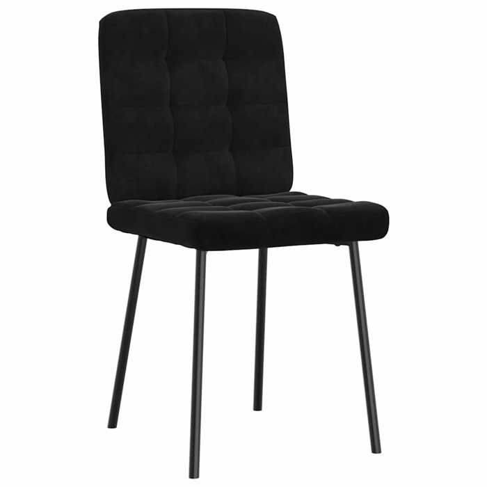 VidaXL Chaises à manger lot de 2 Noir Velours 4101086