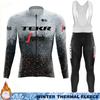 Termal Fleece Cycling Jersey Men's Winter Suit TEKR Thermal Man Outfit 2026 Mens Long Sleeve Clothing Jumper Set Ciclismo Hombre