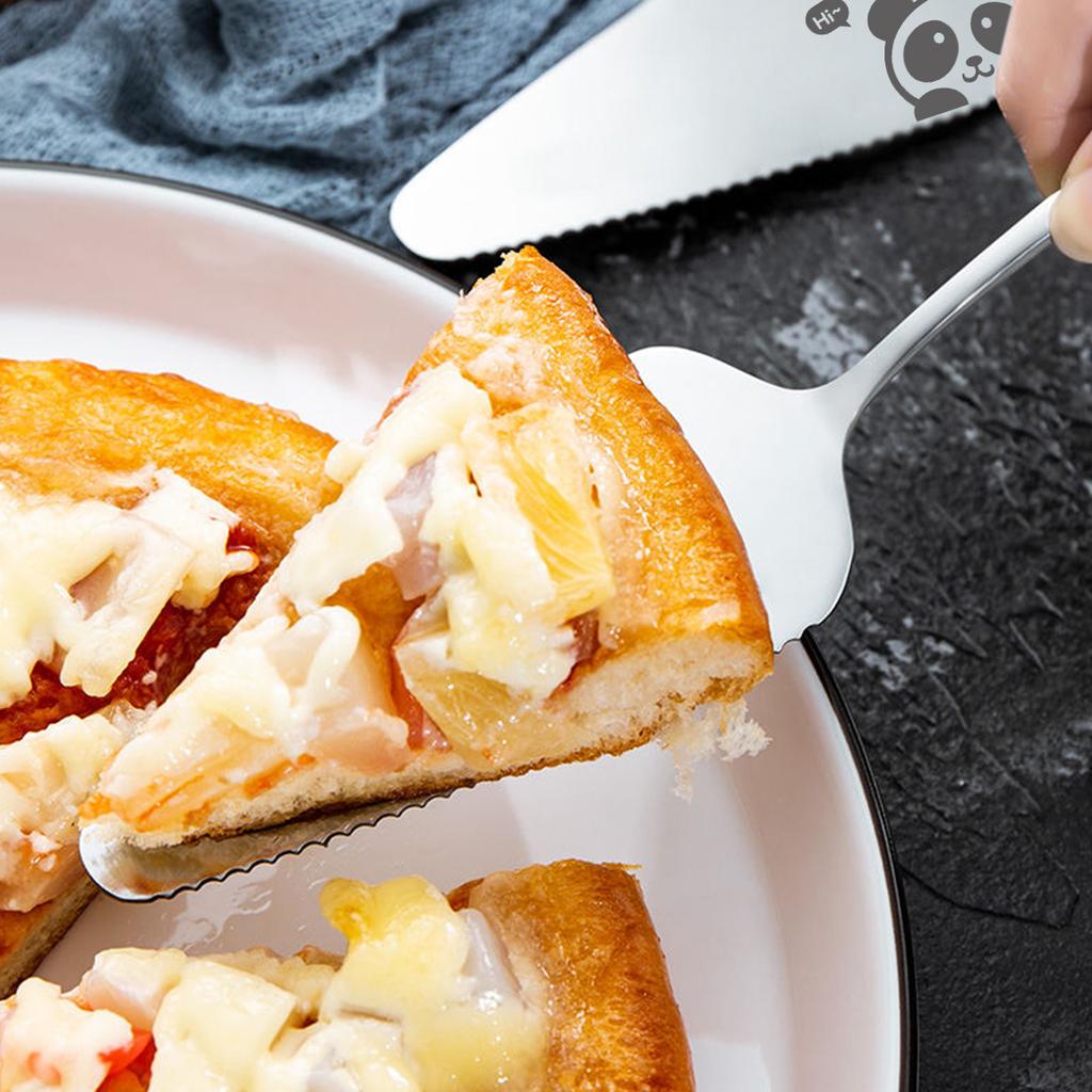 Cake Pizza Shovel 304 Stainless Steel Pizza Cookie Cutter Cake Spatula Serrated Edge Cake Server Pastry Accessories