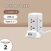 2/3 Layer Surge Protector Tower Power Receptacle Automatic Overloaded Switch Socket Board 2/3/5M Power Cord With Multiple Plugs