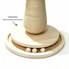 Durable Sisal Mushroom Cat Scratching Post: Vertically Mounted Claw Sharpening Toy