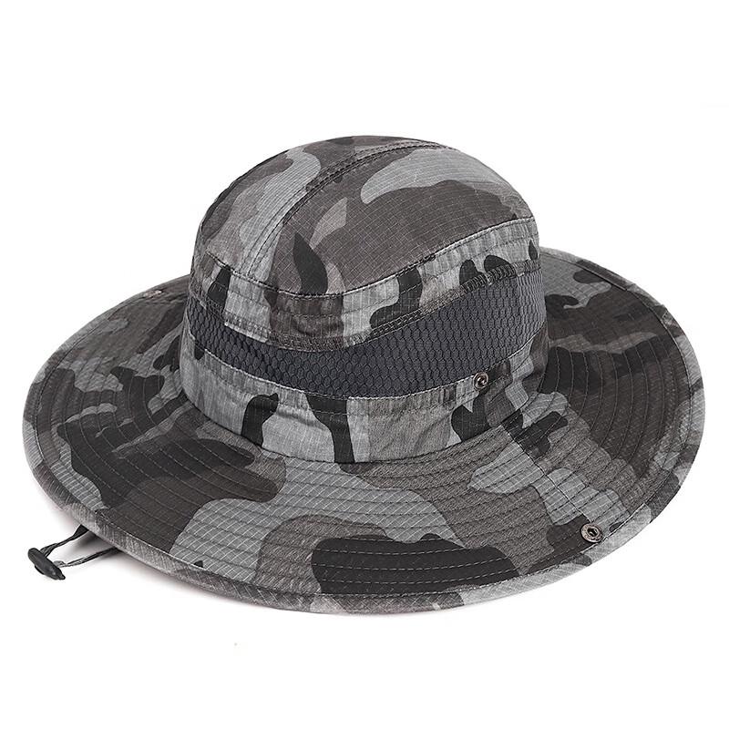 Unisex Washed Camouflage Fisherman Sun Hat