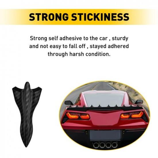 Accessories Car Roof Shark Fin Decorative Sticker Carbon Fiber Decors Universal