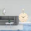 Penguin Resin Animal Statue And Wood Wall Clock Minimalist Modern Nordic Decorative Ornament for