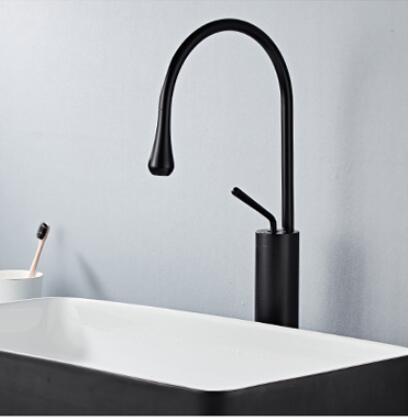 Basin Faucet Single Lever 360 Rotation Spout Moder Brass Mixer Tap For Kitchen Or Bathroom Basin Water Sink Mixer gold brush