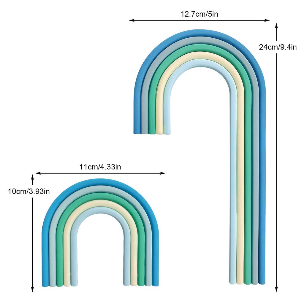 2 ks Duhové Toppery na Dort Barevné Koule Dekorace na Dort na Svatbu Baby Shower Dívky Chlapci Potřeby pro Narozeninovou Oslavu