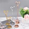 Heart Shape Memo Photo Stand Stainless Steel Card Holder Minimalist Metal Message Board For Home Office Decor With Non-Slip Base