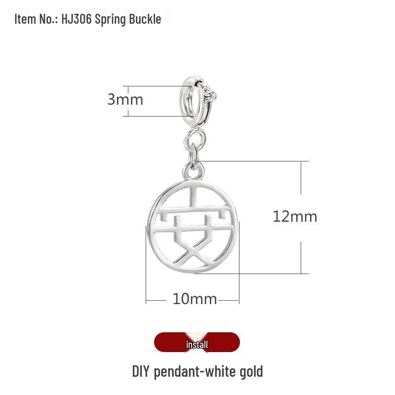 Přívěsky na náramek s charakterem Fu: Zlaté pískové přívěsky a distanční korálky pro DIY šperky