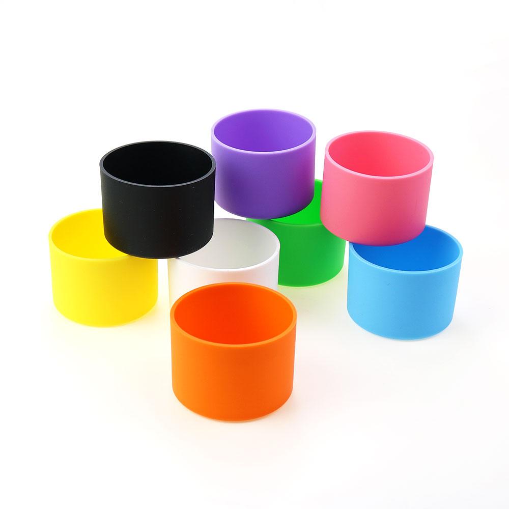 18 Colors 6.5CM Silicone Heat Insulation Bottom Cover 65MM Cup Bottom Cover Anti Slip Sleeve Sheath Coasters Bottom Ring