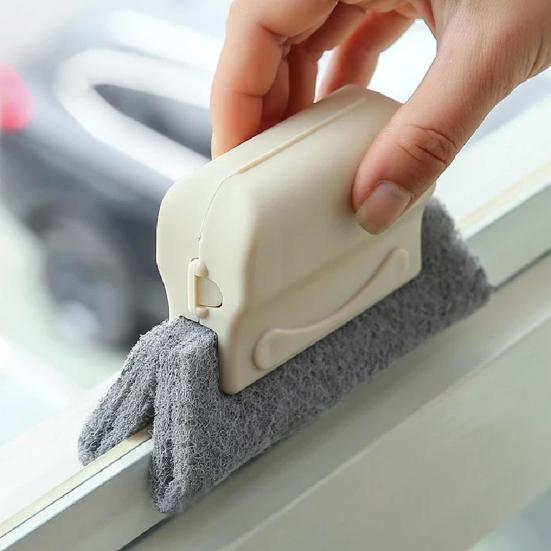 Window Track Scrubber Double-Sided Brush Set with Removable Sponge Car Vents