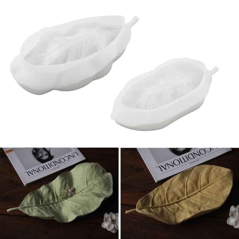 Schmuckschalenformen Schmucktablettformen Blattform Harzgussformen Silikonformen für DIY Handgefertigte Tabletts