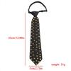 Uniform Black Ties for Senior High School Girl Uniform Pre-tied Preepy Look Adjustable Neck Ties with Metal Rivets