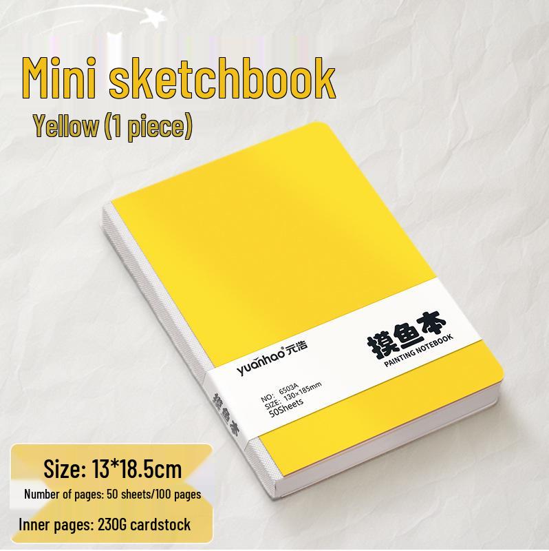 Yuan Hao Tragbares Fischfang-Skizzenbuch: Quadratisches leeres Zeichenbuch