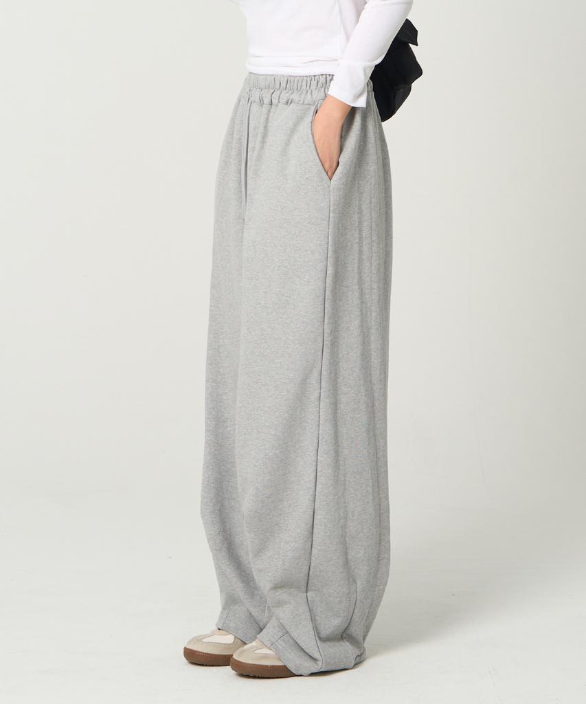 ROCKED GARAGE [Unisex] Training Pintuck Wide Sweatpants [Gray]