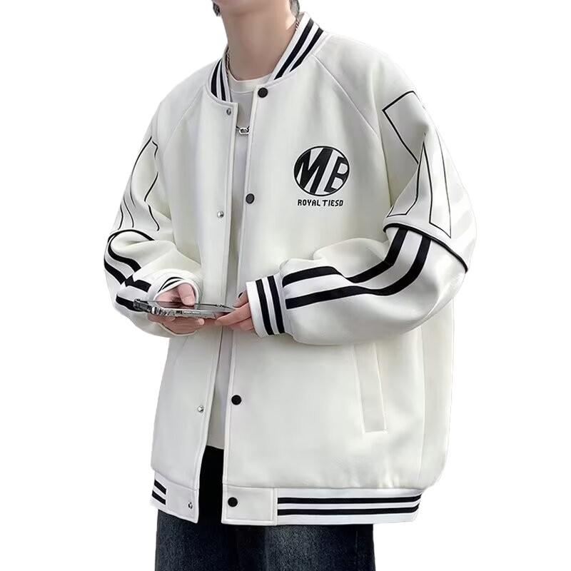 Retro Velvet Plus-Size 8XL Winter Baseball Jacket for Men