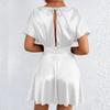 Low Cut V Neck Sexy Fashionable Dress Elegant Waist Cinched Summer New Arrival Women's Clothing Short Sleeveless Dress