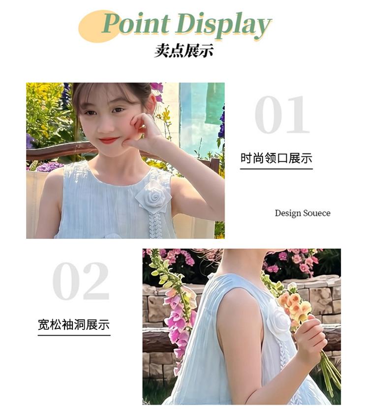 Girls' Thin Summer Dress - Stylish Princess Style
