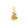 2 PCs Brass & Cubic Zirconia Charms 18K Gold Plated Christmas Tree Micro Pave Pendants For DIY Necklace Bracelet Jewelry Making