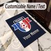 Crystal Velvet Rug France national football team Print Custom Name Text Floor Mat Home Decor