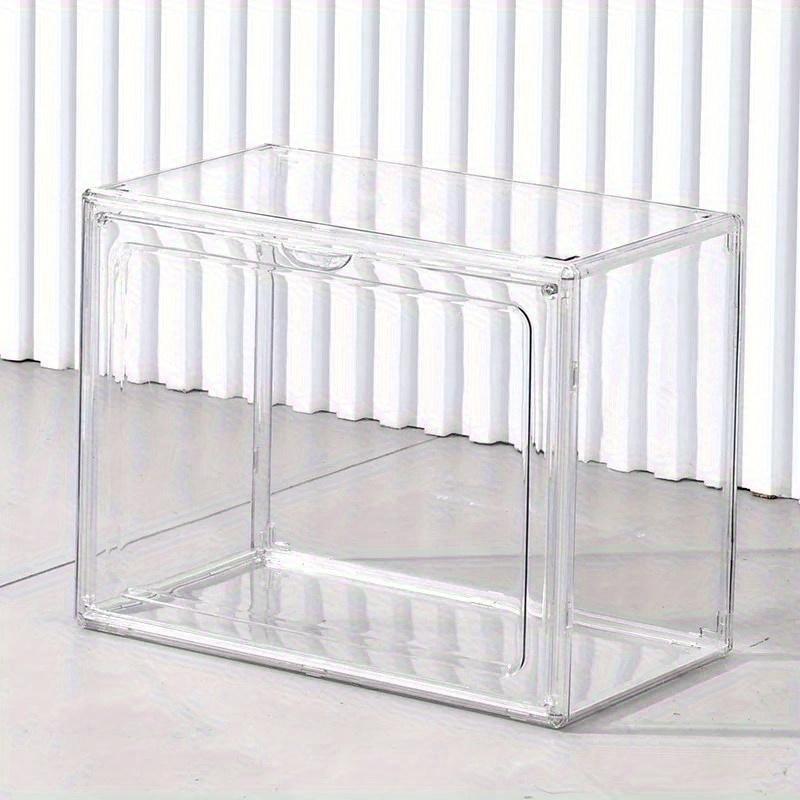 Transparent PET Storage Box with Lid, Stackable Organizer for Toys and More, Multi-Functional Home Decor, Toy Storage, Desktop Decoration