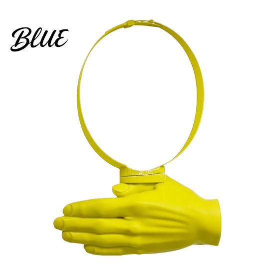 Summer Sun Hat 3D Printed Head-Mounted Visor UV Protection Ergonomic Hands-free Palm Design Wearable Head Mount Shade Cap with Open Frame Breathable