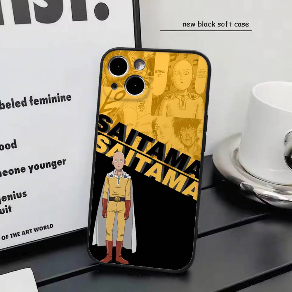 One P-Punch Man Saitama For Iphone 17 Air 16 Pro Max 15 14 13 Full Cover Anti-Shock  MagSafe Cover