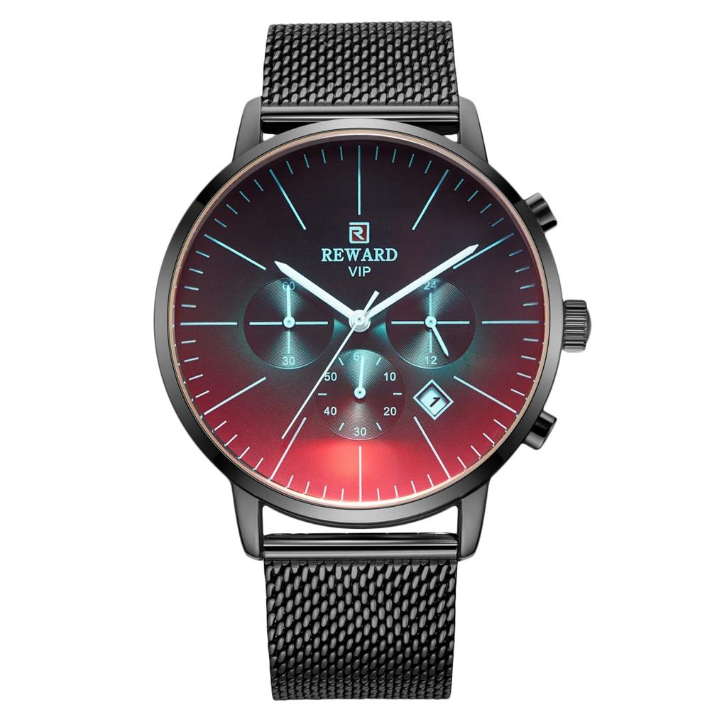 RORIOS Simple Popular Chronograph Calendar Date Display Waterproof Analog Quartz Watch Business Commuting Interview Business Trip watch for man Casual