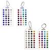 2 Sheets Summer Color Cards Double-Sided Palette with 24 Circular Color Blocks Color Analysis Template Cards Portable Personal Color Guide