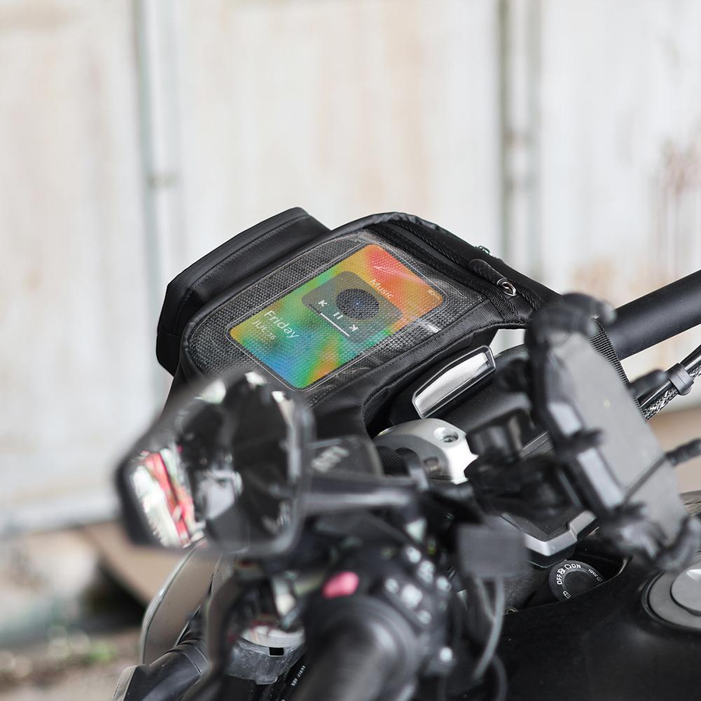 Touch Screen Motorcycle Front Bag Large Capacity Front Fork Storage Bag Multifunction Waterproof for Electric Bike Motorcycle