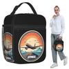 Vintage Airplane Taking Off Insulated Lunch Bag for Women Office Cooler Thermal Food Box Tote Portable Lunch Boxes Container