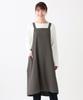Afternoon Tea Living Apron JN33, Easy Gathered Apron That Can Be Donn in 3 Seconds, Dark Gray