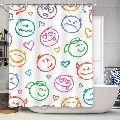 Decorative Bathroom Shower Curtain Featuring a Cute Dinosaurs Pattern Perfect for Children's Bathrooms or Jurassic Park Enthusia