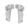 Pair of Motorcycle Foot Pegs Pedal Automatic Telescopic Aluminum Alloy Footrests Universal