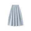 Gray-blue ice silk Yamamoto skirt women's summer thin new high-waisted thin skirt pleated umbrella skirt