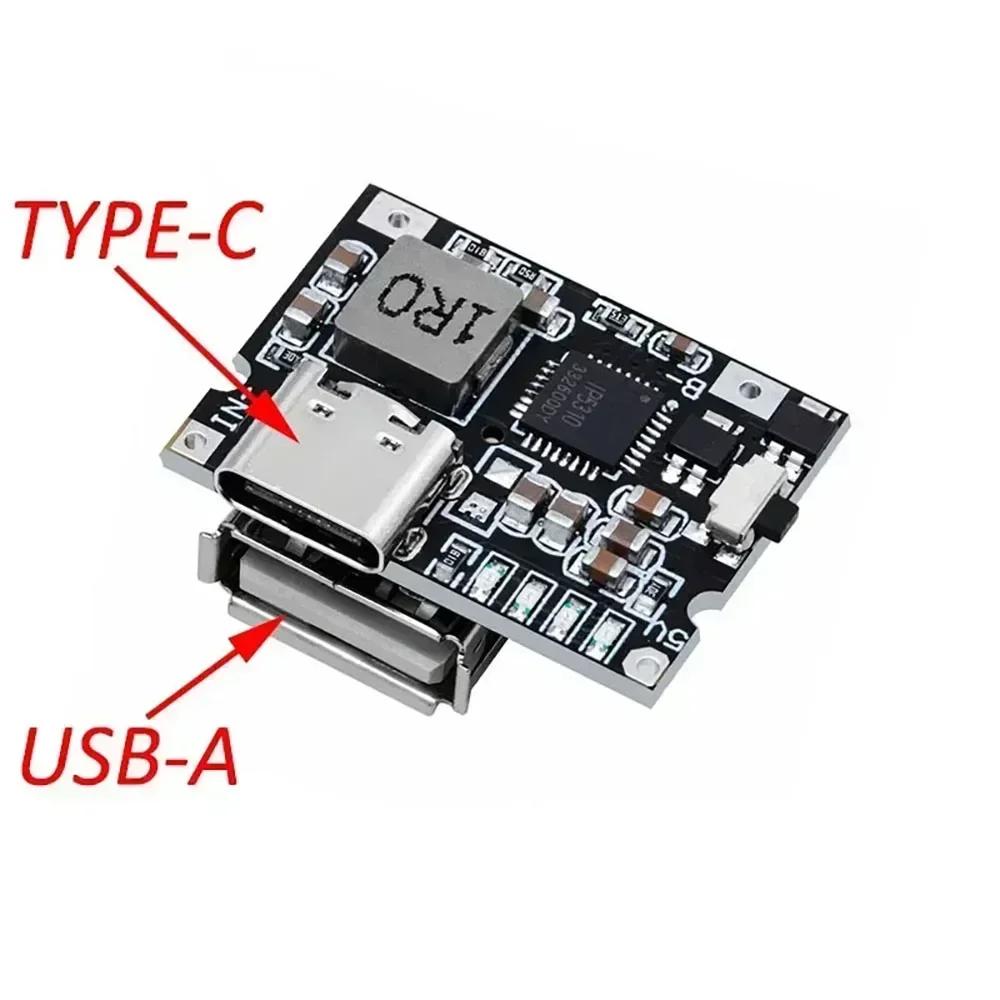 1pcs 5V 3.1A Boost Converter Step-Up Power Module Type-C USB IP5310 Mobile Power Bank Accessories With Switch LED Indicator