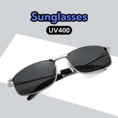Men'S Riding Windproof Metal Sunglasses Uv400 Sun Protection Outdoor Driving Street Photography Shades Glasses