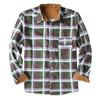 Mens Button Down Shirt Casual Flannel Plaid Slim Fit Long Sleeve Spread Collar Lightweight Tops