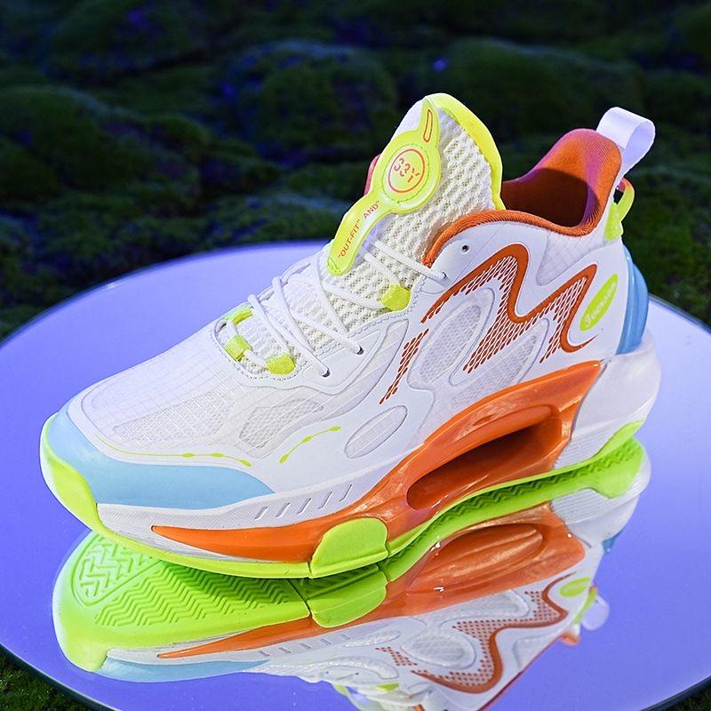 Men's Basketball Shoes Breathable Cushioning Non-Slip Wearable Runing Shoes Gym Training Athletic Basketball Sneakers for Women
