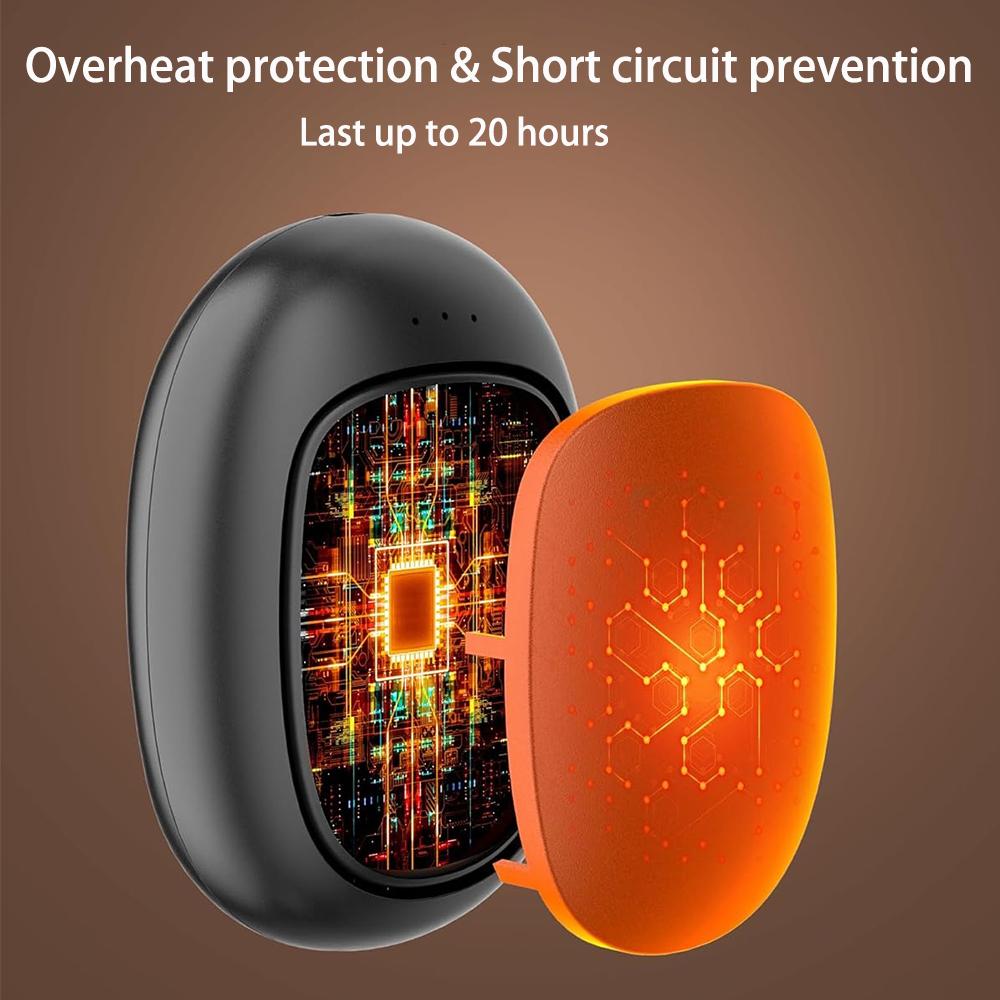 2Pack Magnetic Electric Hand Warmers 5000mAh Large Capacity 3 Heat Settings Portable USB Hand Warmer for Winter Outdoors Camping