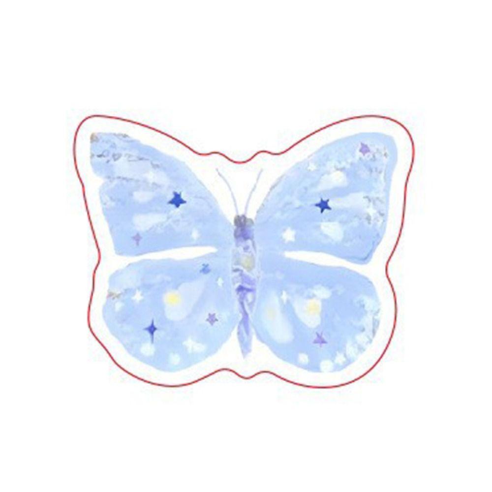 Gradient Butterfly Cute PP Clip Paperclip Cartoon Memo Clip Acrylic Paper Clip  Desk Organizer