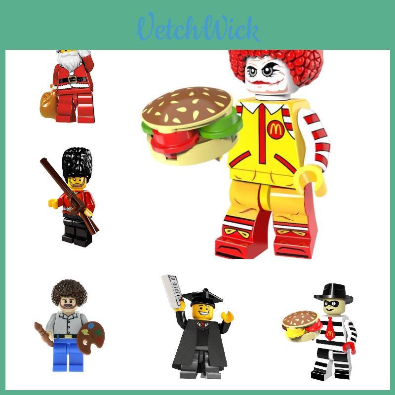 Cute Cartoon City Movie Toy Mini Figures Abs Plastic Building Bricks Small Granules 0-38 Pieces