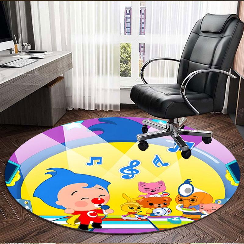 Plim Plim Print Round Rug, Washable Floor Carpet, For Entryway Dorm Laundry Room Office Study, Home Decor Birthday Christmas Gift