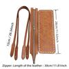 Kit para Hacer Bolsos de Cuero DIY Set de Tejer Bolsos de Cuero PU Correa de Hombro, Almohadilla Moldeadora para la Base del Bolso